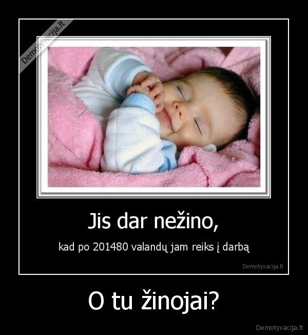 O tu žinojai?