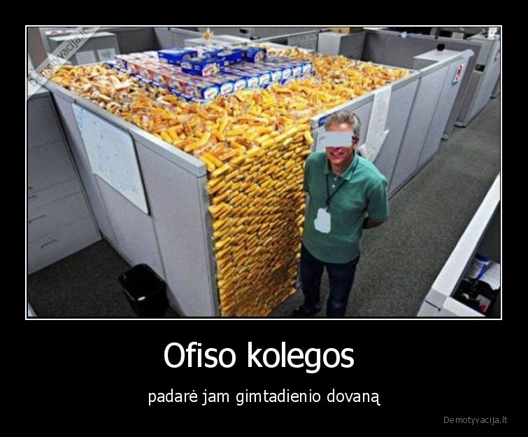 dovana,kolegos,bandeles,gimtadienis,ofisas