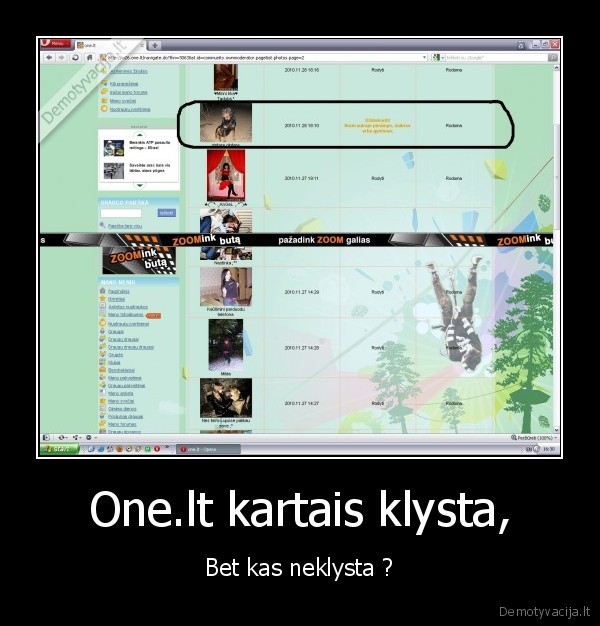 One.lt kartais klysta,