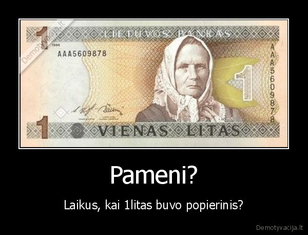 pinigai,bobutes,zemaite,litai,litas,1,money