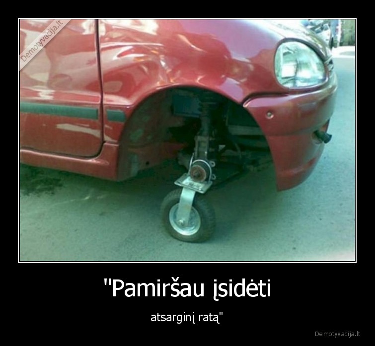 atsarginis,ratas,auto,pamirsau,isideti