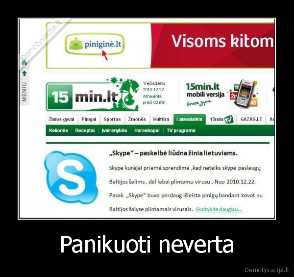 Panikuoti neverta
