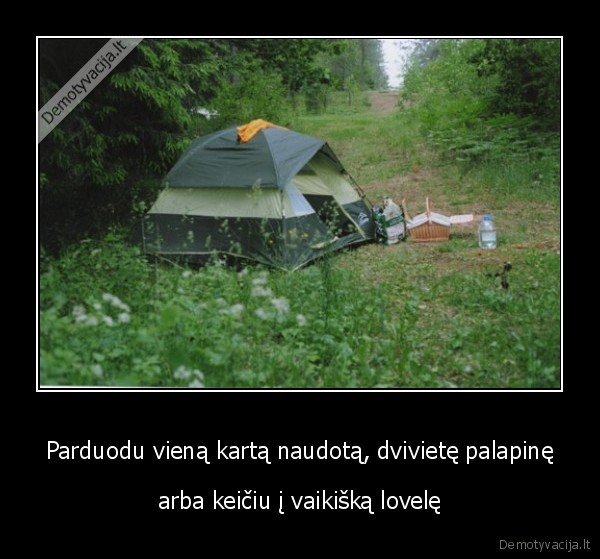 Parduodu vieną kartą naudotą, dvivietę palapinę