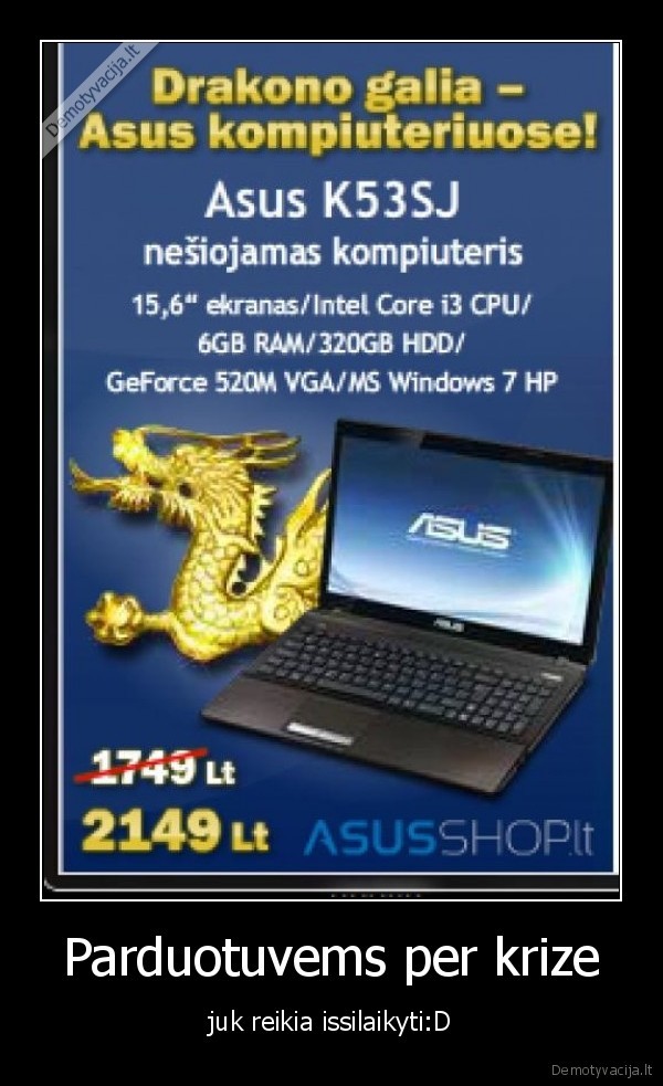 Parduotuvems per krize