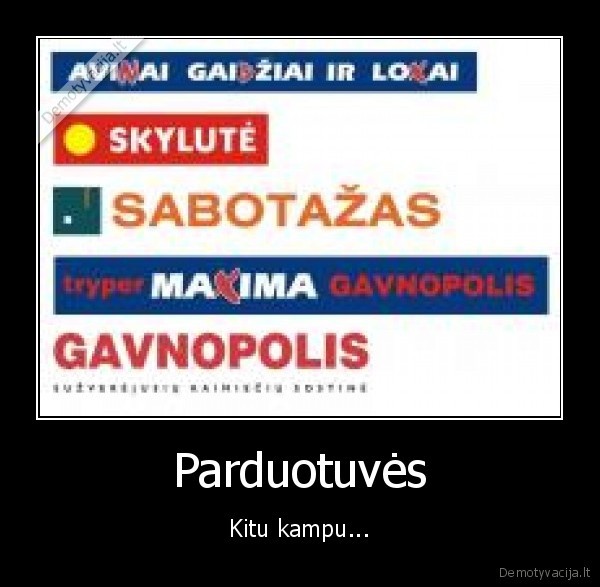 Parduotuvės