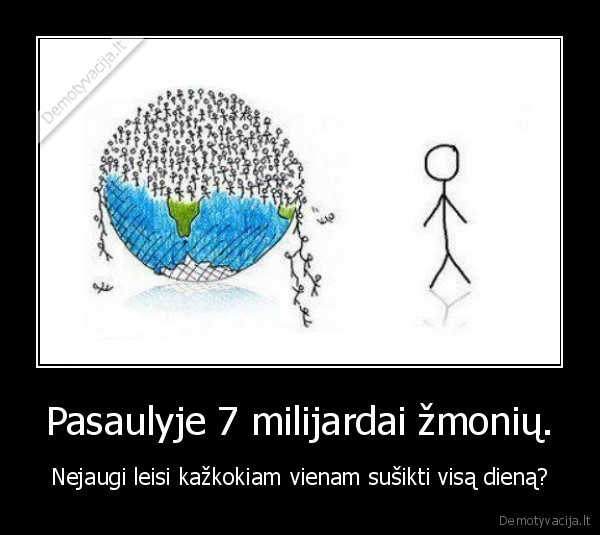 Pasaulyje 7 milijardai žmonių.
