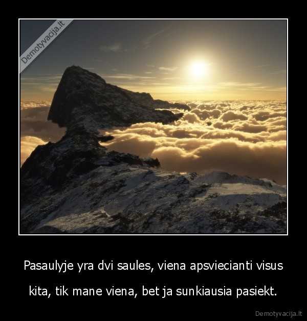 Pasaulyje yra dvi saules, viena apsviecianti visus