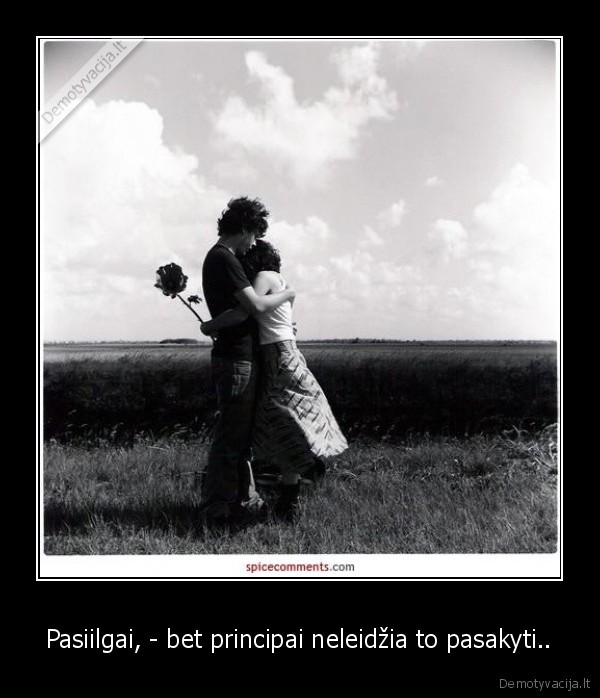 Pasiilgai, - bet principai neleidžia to pasakyti..