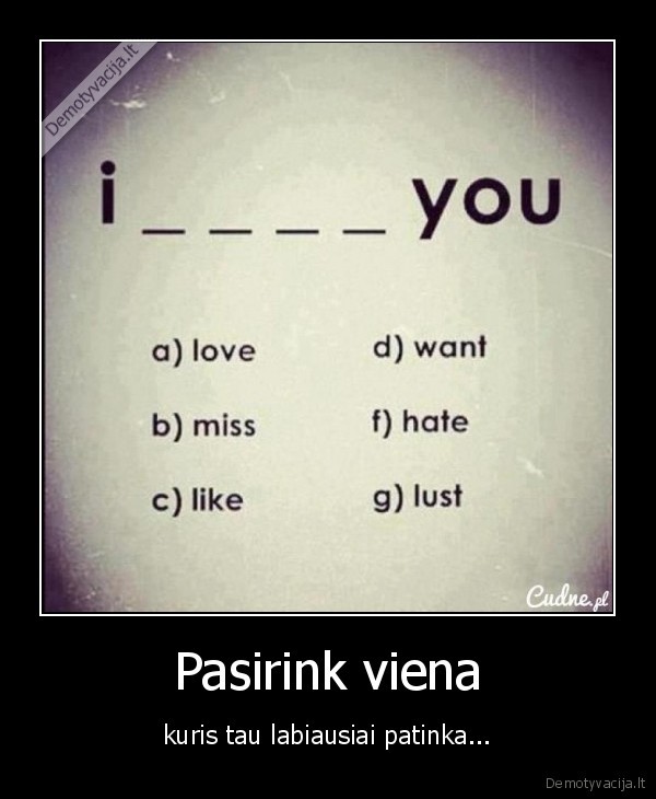 Pasirink viena