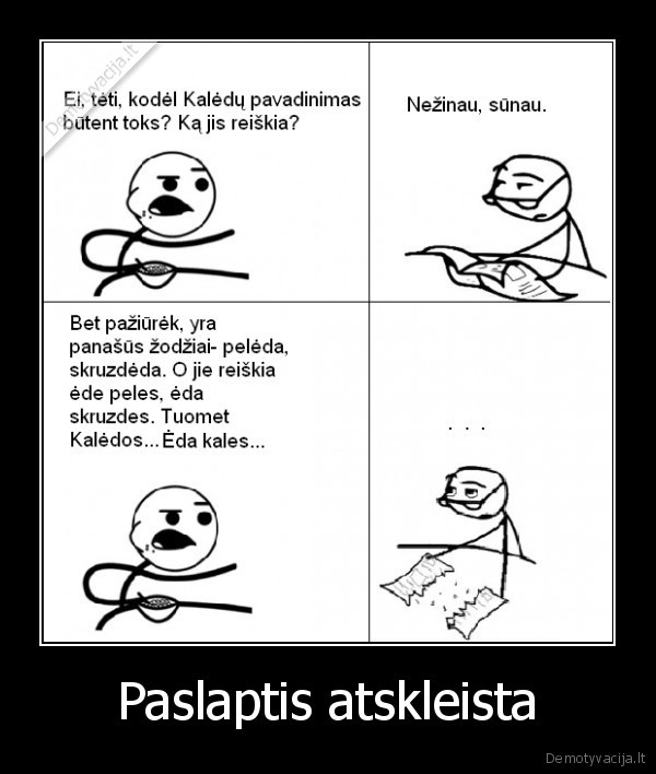 Paslaptis atskleista