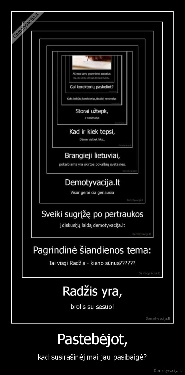 susirasinejimai,baigesi