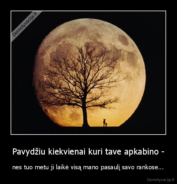 Pavydžiu kiekvienai kuri tave apkabino -