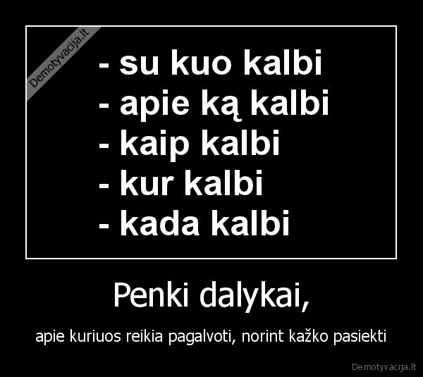 Penki dalykai,