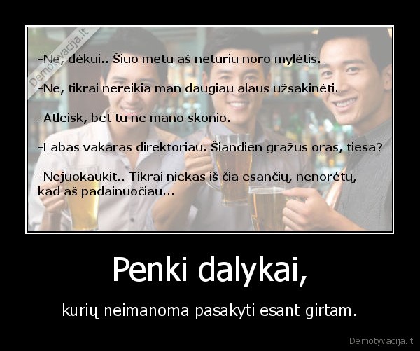 Penki dalykai,