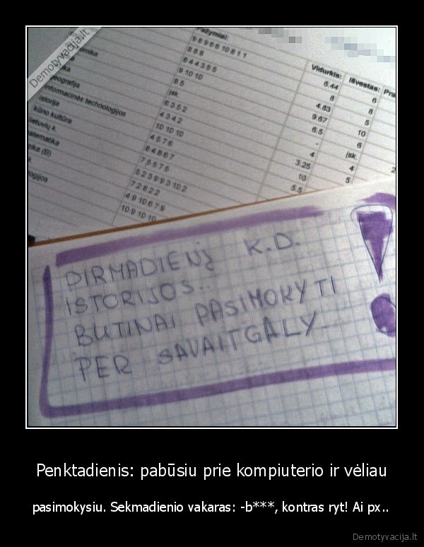 Penktadienis: pabūsiu prie kompiuterio ir vėliau