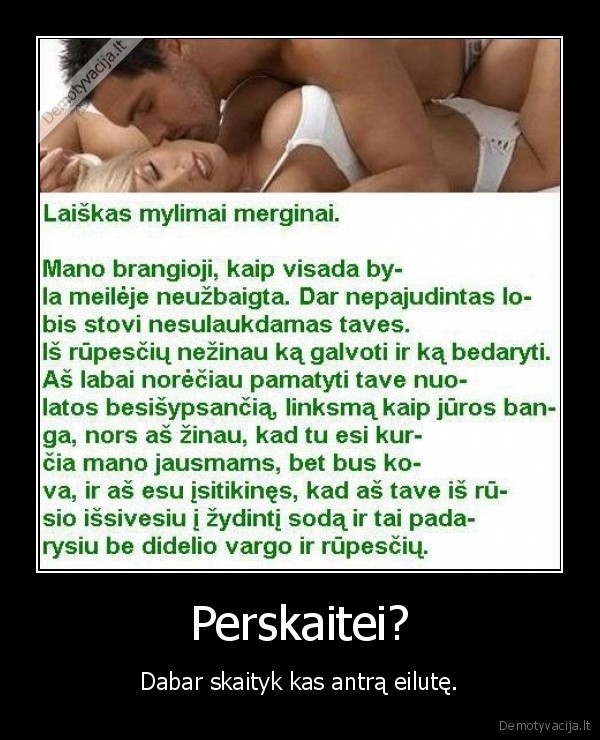 Perskaitei?