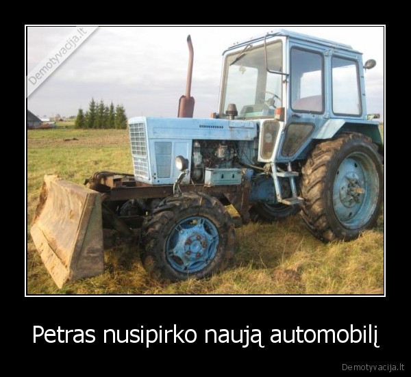 Petras nusipirko naują automobilį