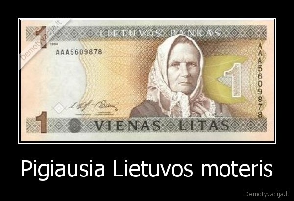 Pigiausia Lietuvos moteris