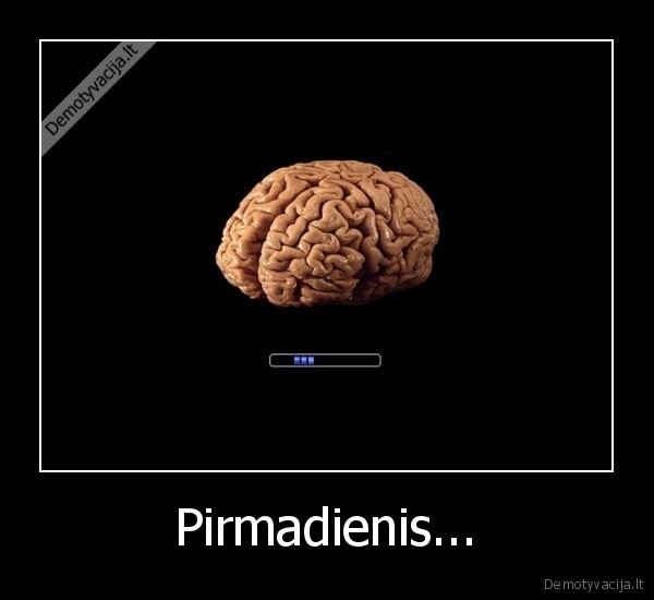 pirmadienis,smegenys,nedirba,kraunasi