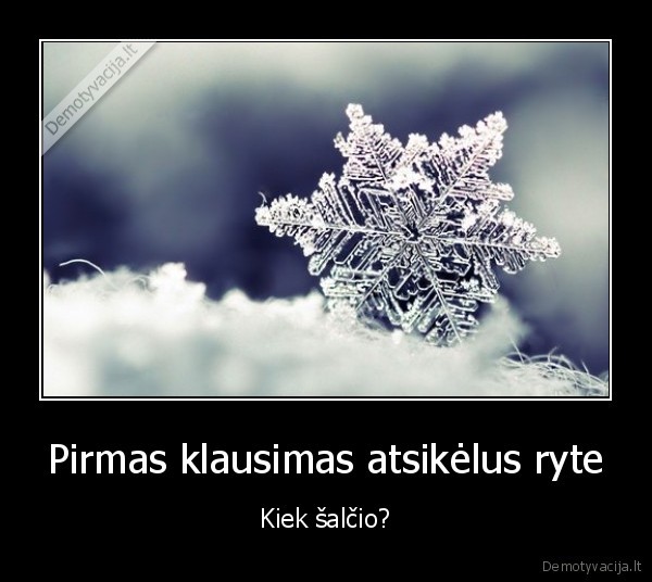 Pirmas klausimas atsikėlus ryte