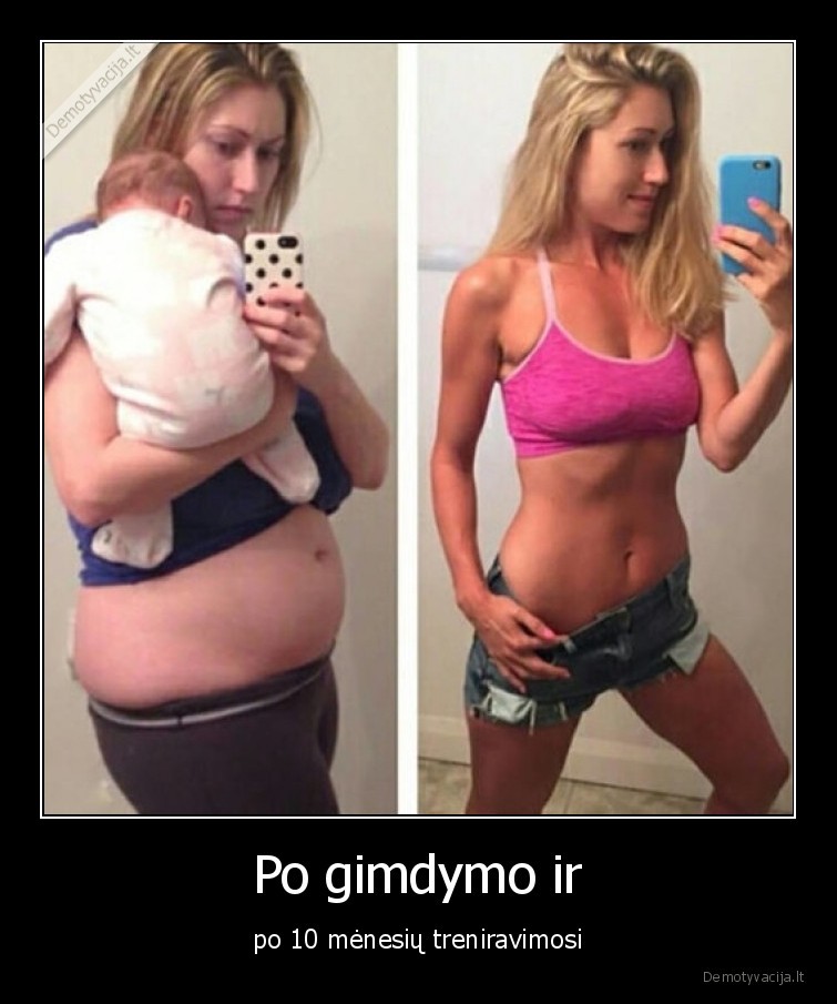 pries,po,gimdymas,treniruotes,figura