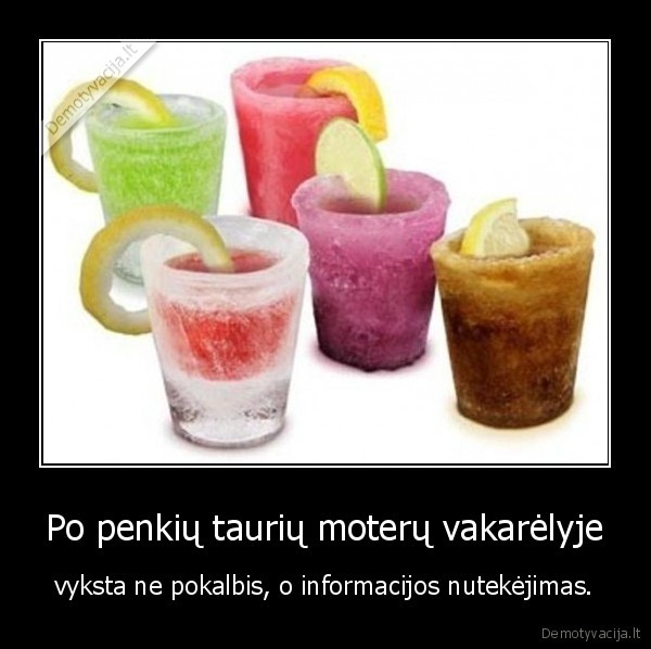 Po penkių taurių moterų vakarėlyje