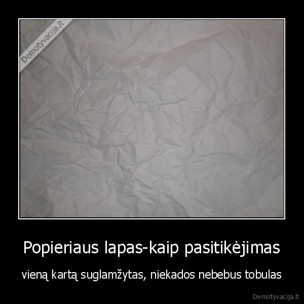 Popieriaus lapas-kaip pasitikėjimas