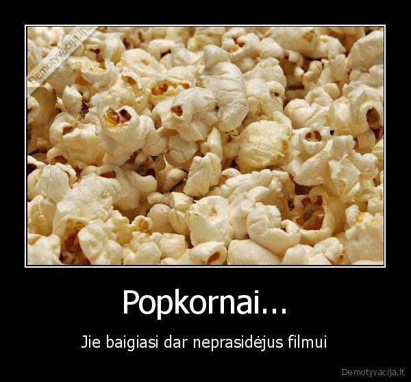 popkornai, filmas
