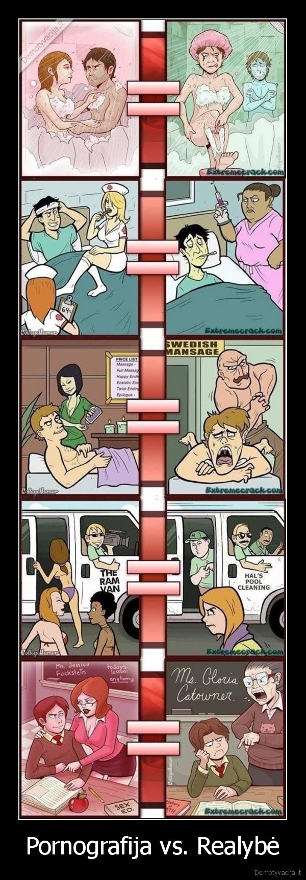 Pornografija vs. Realybė