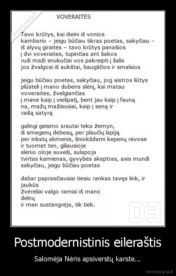 eilerastis,postmodernistinis,neris
