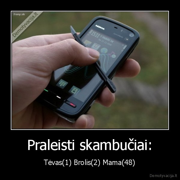Praleisti skambučiai: