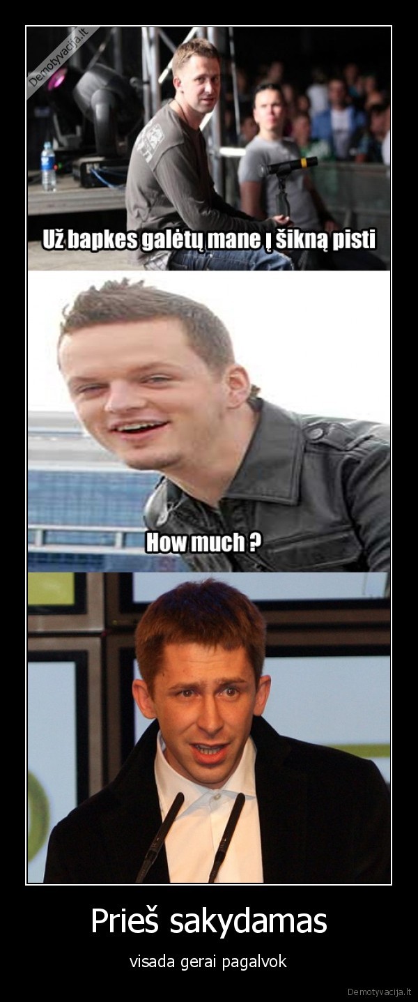 Prieš sakydamas