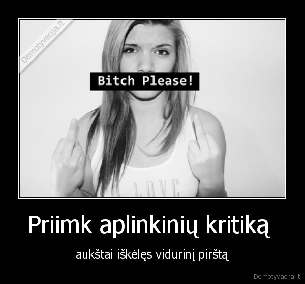 Priimk aplinkinių kritiką 