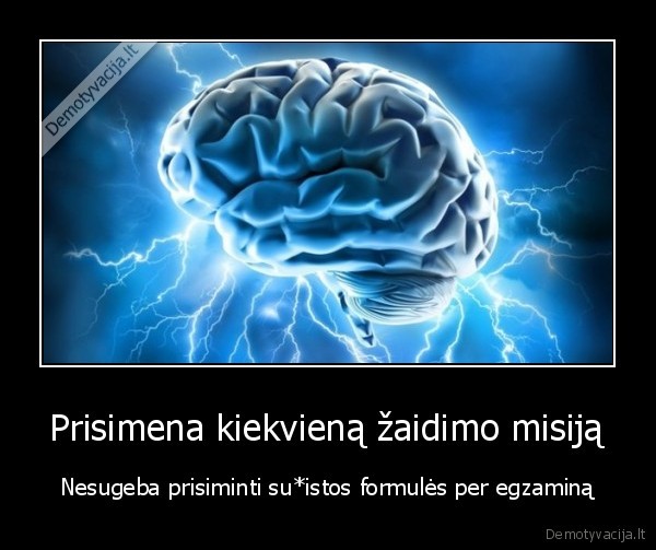 smegenys,atmintis,formules,zaidimu, misijos