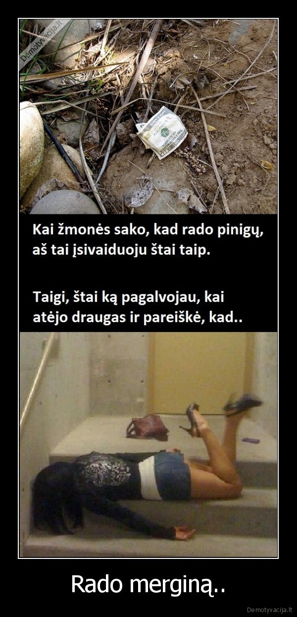 Rado merginą..