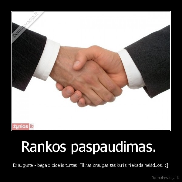 Rankos paspaudimas. 