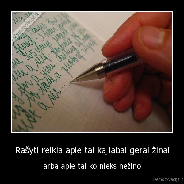 rasyti,zinojimas