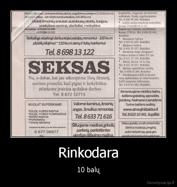 rinkodara,skelbimas, laikrastyje