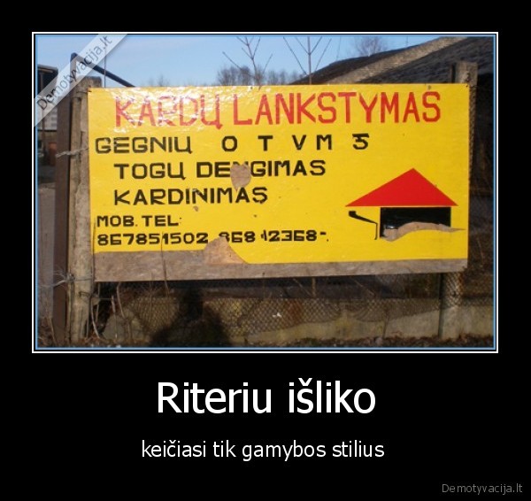 riteris,skelbimas