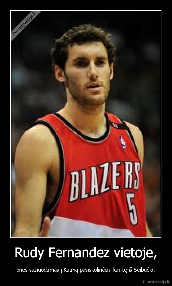 Rudy Fernandez vietoje,