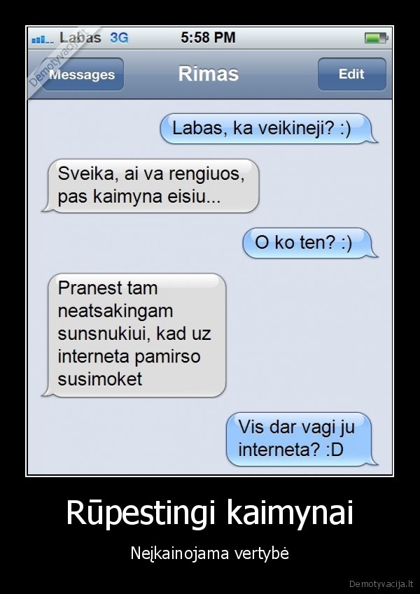 sms, apie, kaimyna,kaimyno, internetas