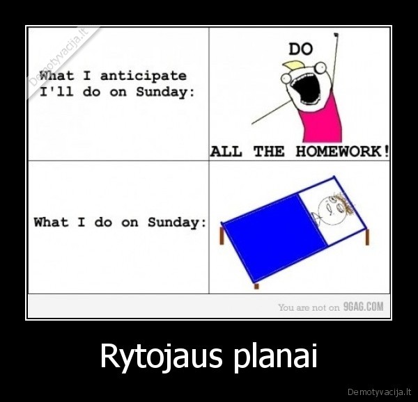 Rytojaus planai