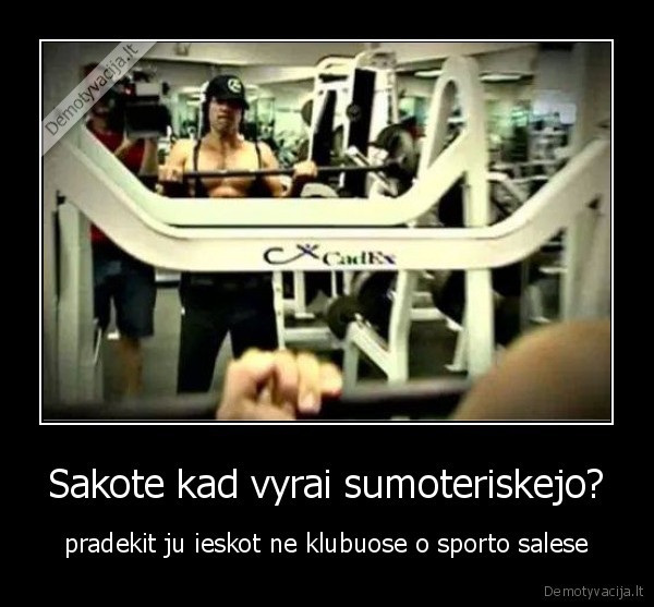 Sakote kad vyrai sumoteriskejo?