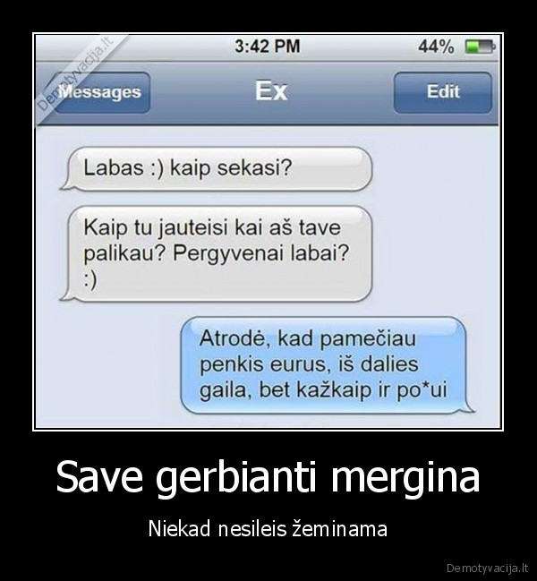 Save gerbianti mergina