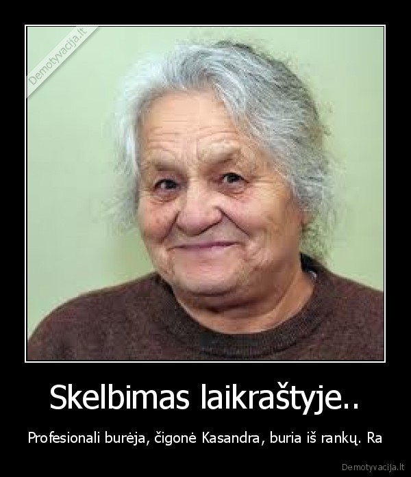 Skelbimas laikraštyje..