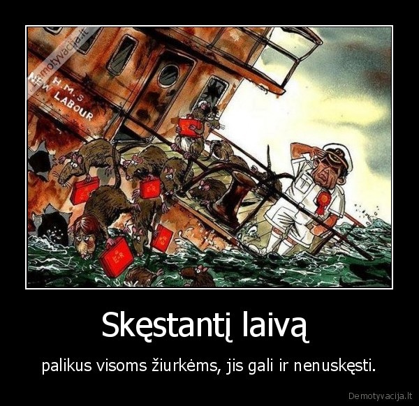 Skęstantį laivą 
