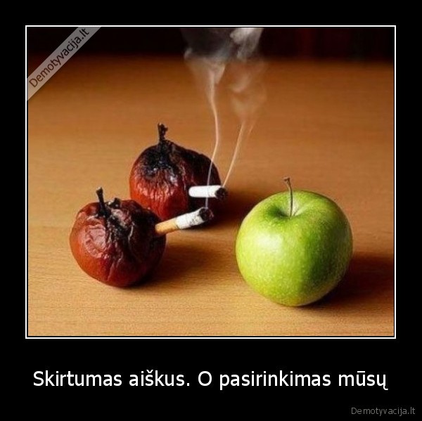Skirtumas aiškus. O pasirinkimas mūsų