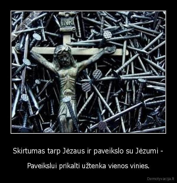 Skirtumas tarp Jėzaus ir paveikslo su Jėzumi -