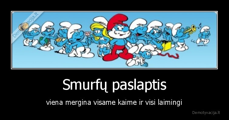 smurfai,mergina,paslaptis