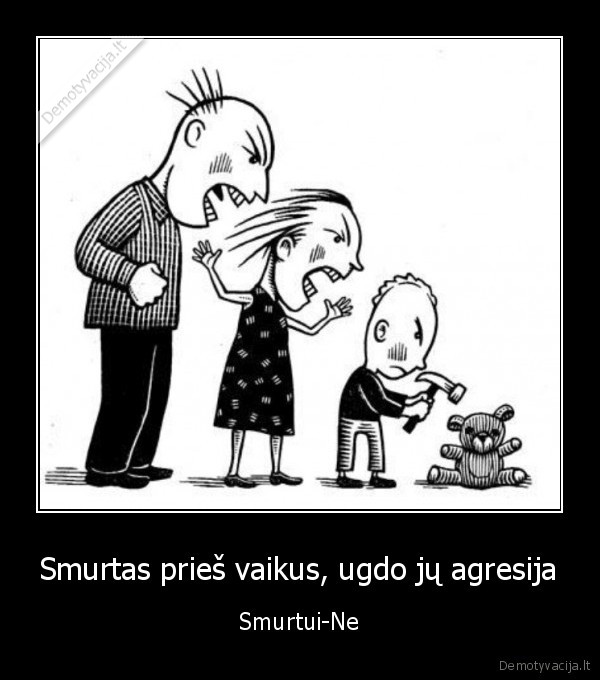Smurtas prieš vaikus, ugdo jų agresija